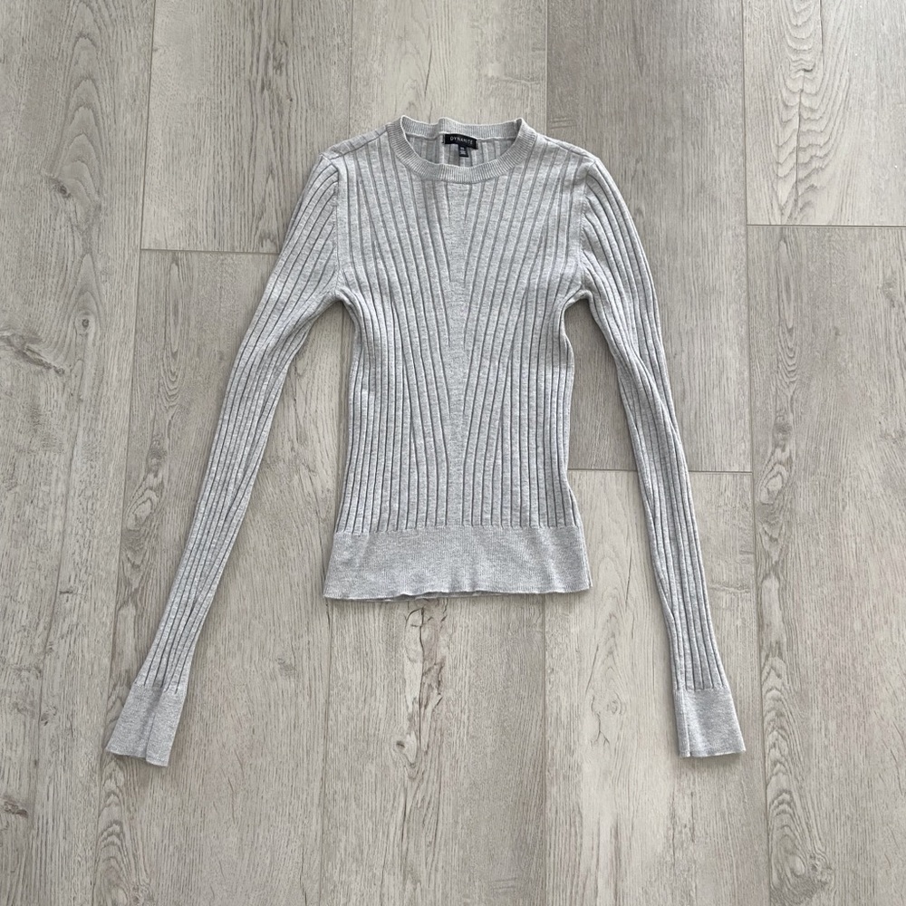 Dynamite | Light grey scoop neck sweater